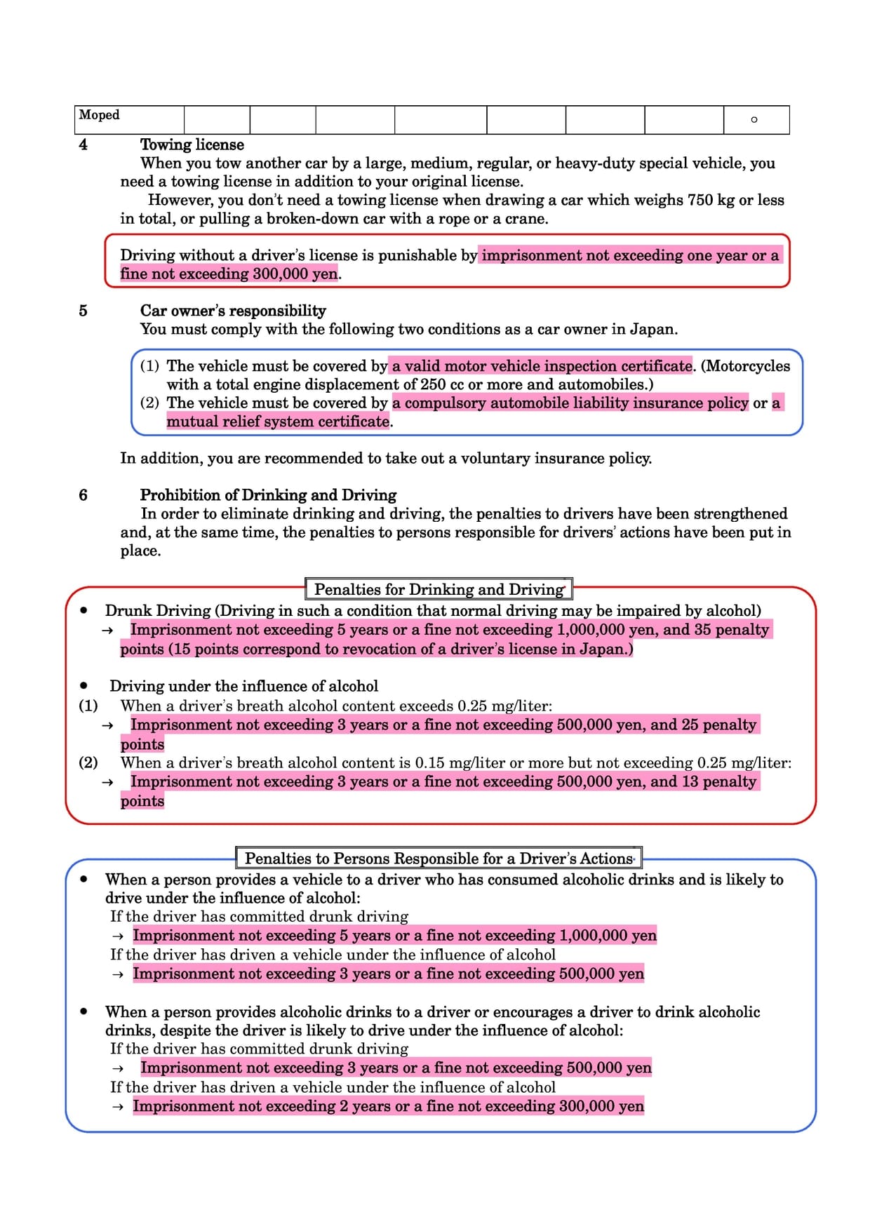 Japanese Car Law 2